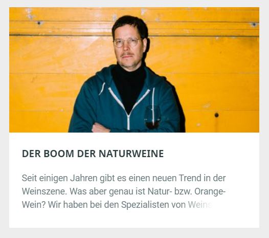 Golf Week Top Stories / DER BOOM DER NATURWEINE