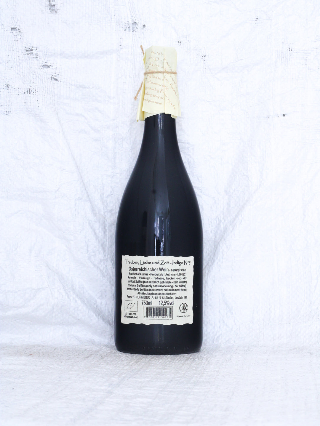 Franz Strohmeier Trauben Liebe Zeit
Indigo N°5 2019/20 Bio Rotwein Steiermark
