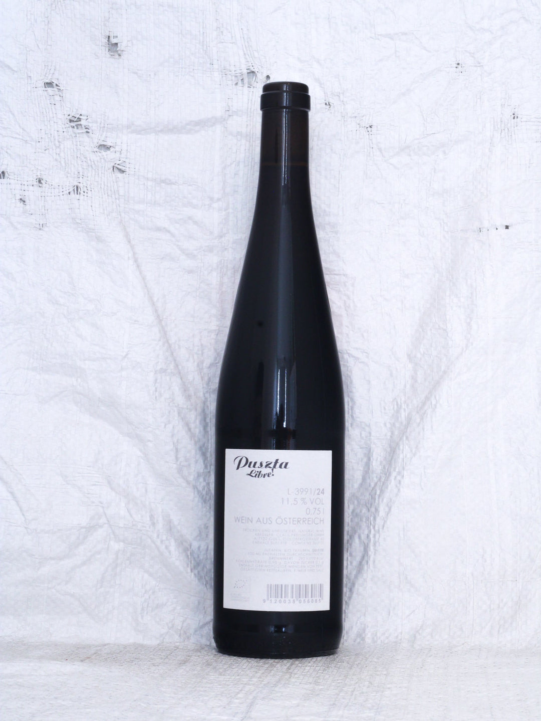 Claus Preisinger Puszta Libre Naturwein Flasche Hinteransicht – Biodynamischer Rotwein aus dem Burgenland Österreich