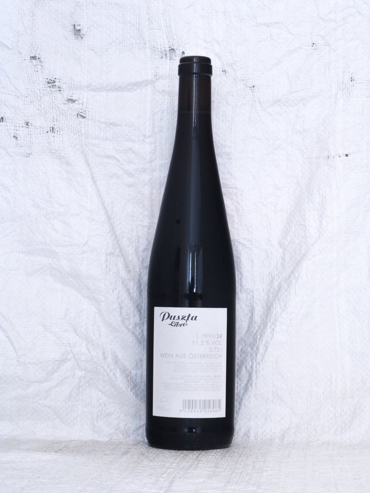 Claus Preisinger Puszta Libre Naturwein Flasche Hinteransicht – Biodynamischer Rotwein aus dem Burgenland Österreich