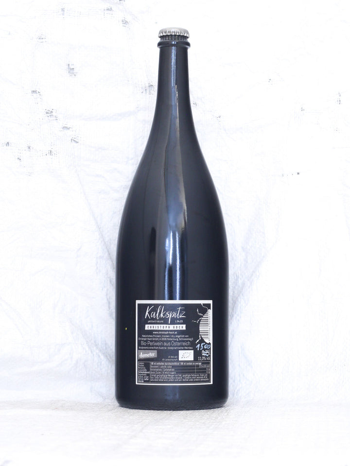 Kalkspitz Non Vintage 1,5Liter Magnum Bio Schaumwein von Christoph Hoch Flasche Hinteransicht