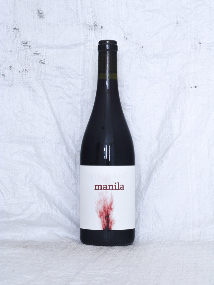 Manila Blaufränkisch 2025 Bio von Martin, Andreas & Lydia Nittnaus aus Gols, Burgenland – Vorderansicht der Naturweinflasche
