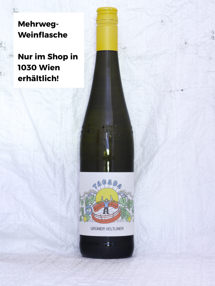 Matthias Hager Grüner Veltliner
Tagada NV Biowein in der Mehrwegflasche erhältlich bei Weinskandal in 1030 Wien