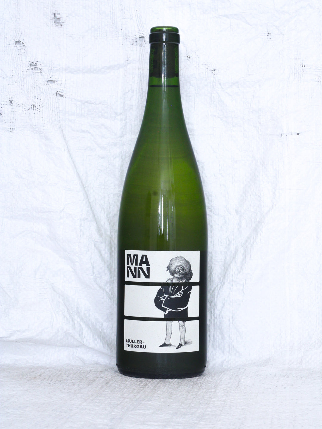 Müller-Thurgau 2024 1L von Andi Mann – Bio Weißwein aus Rheinhessen in Deutschland mit Vorderetikett.