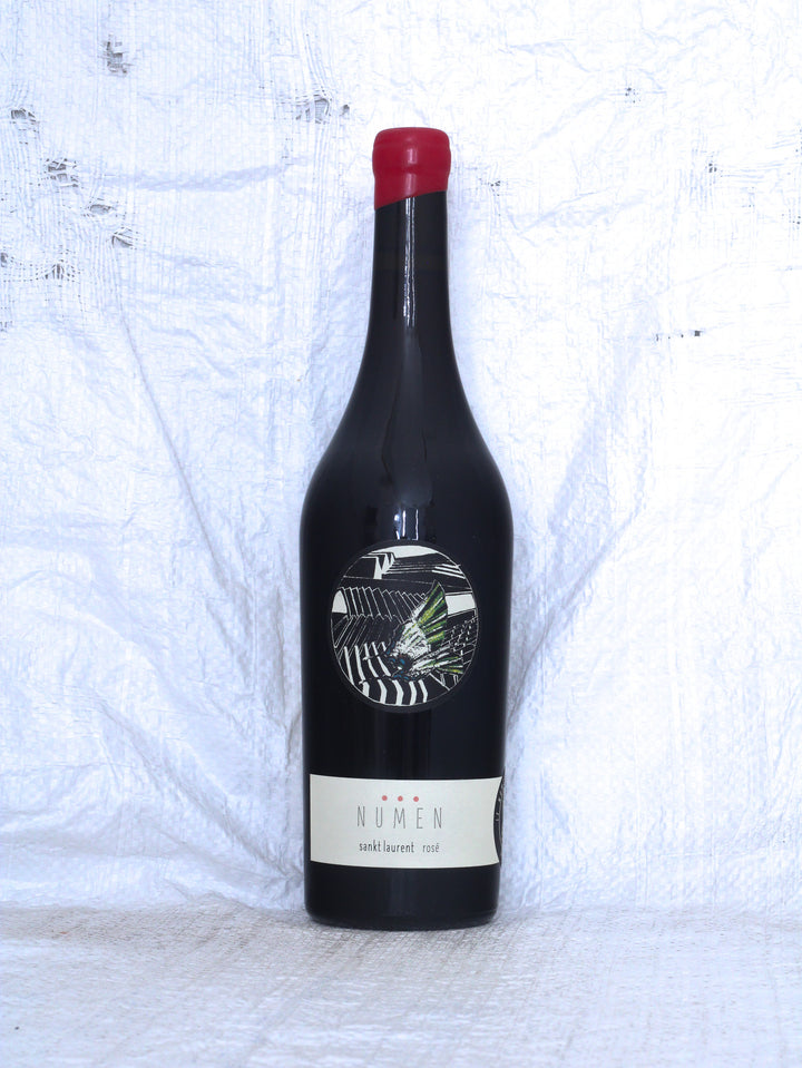 Numen St. Laurent Rosé 2024 von Johannes Zillinger aus dem Weinviertel – Bio Naturwein, Vorderansicht der Weinflasche.