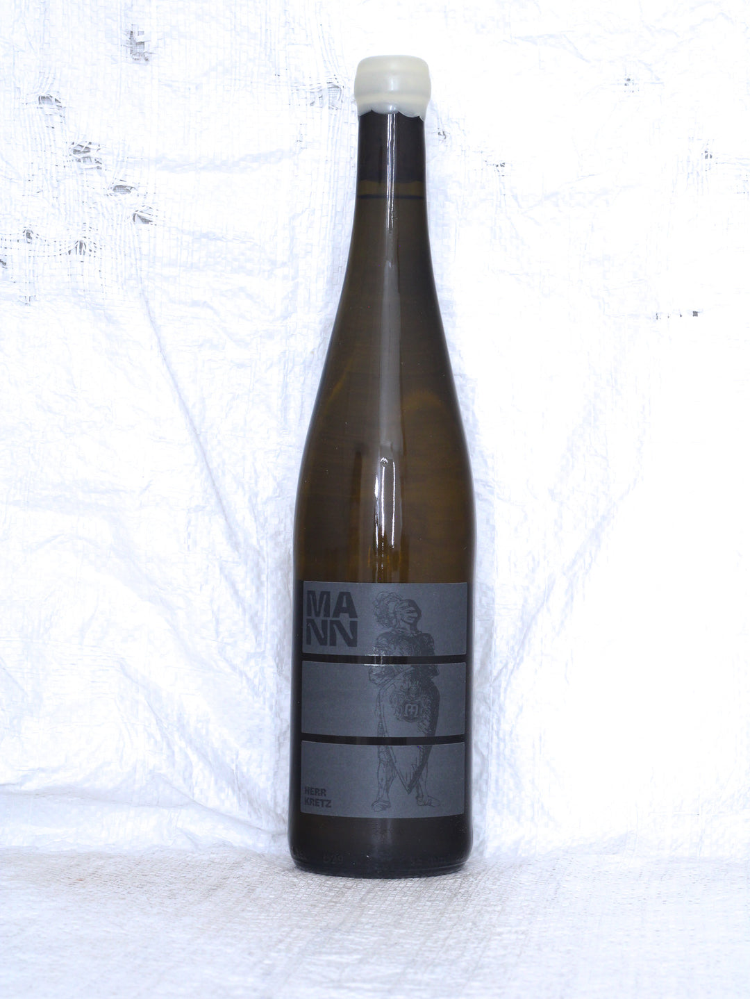 Riesling Herr Kretz 2022 von Andi Mann – Bio Riesling aus Rheinhessen in Deutschland mit Vorderetikett.
