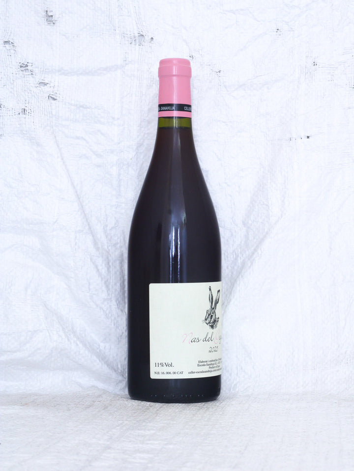 Rücketikett des Nas del Gegant Rosé 2025 Bio Naturweins von Celler Escoda Sanahuja aus Katalonien