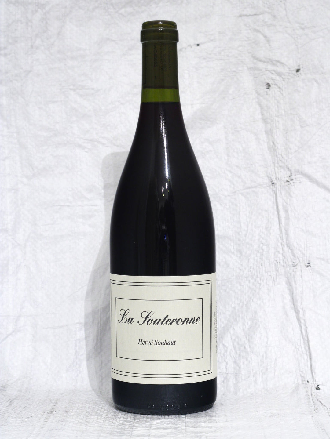 La Souteronne 2021 von Hervé Souhaut, Frontansicht der Gamay-Naturweinflasche aus dem Rhône-Tal bei Weinskandal

